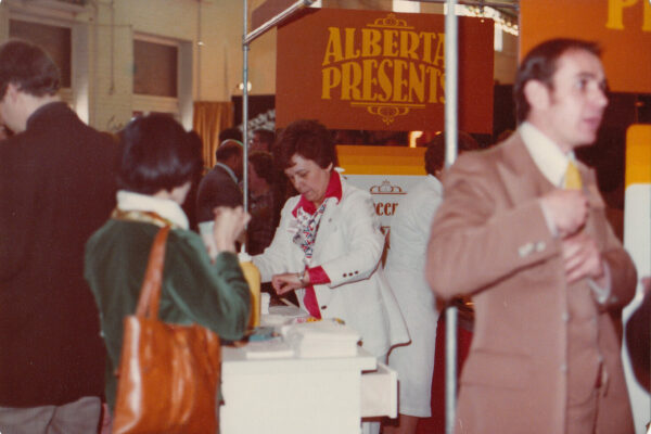 Promoting Cheemo Perogies At A Trade Show In the 1980's