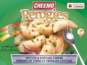 90771 Cheemo Perogies Potato Cottage Cheese Carton. Best Frozen Perogies In Canada. Made in Canada Perogies.